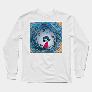 The Japanese introvert masked girl - Yabisan vector art - Long Sleeve T-Shirt